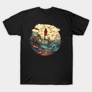 Lighthouse Colorful Art Creation V5 T-Shirt